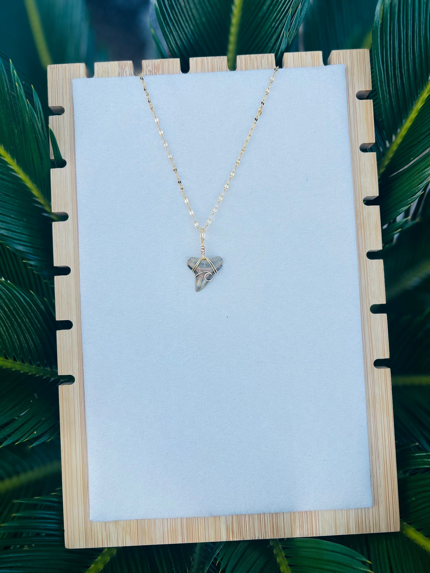 Seaside- Bull Shark tooth with wave design