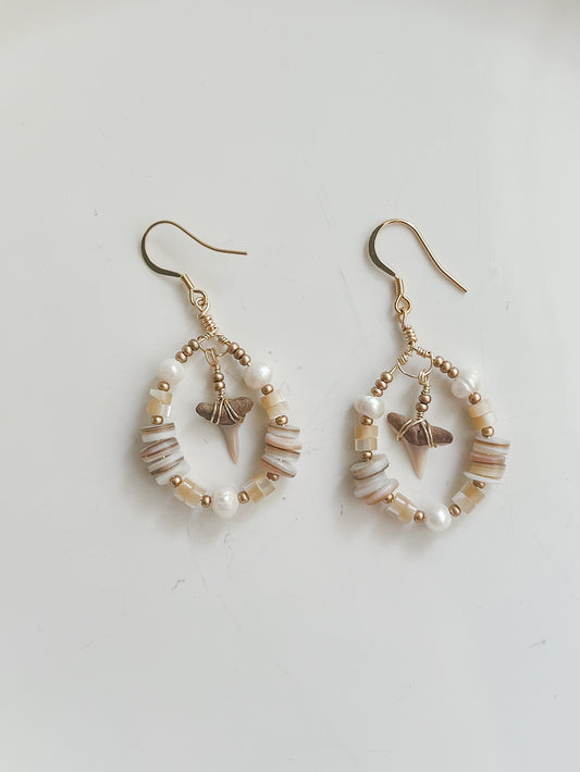 Dunes - Unique Shark Tooth Earrings