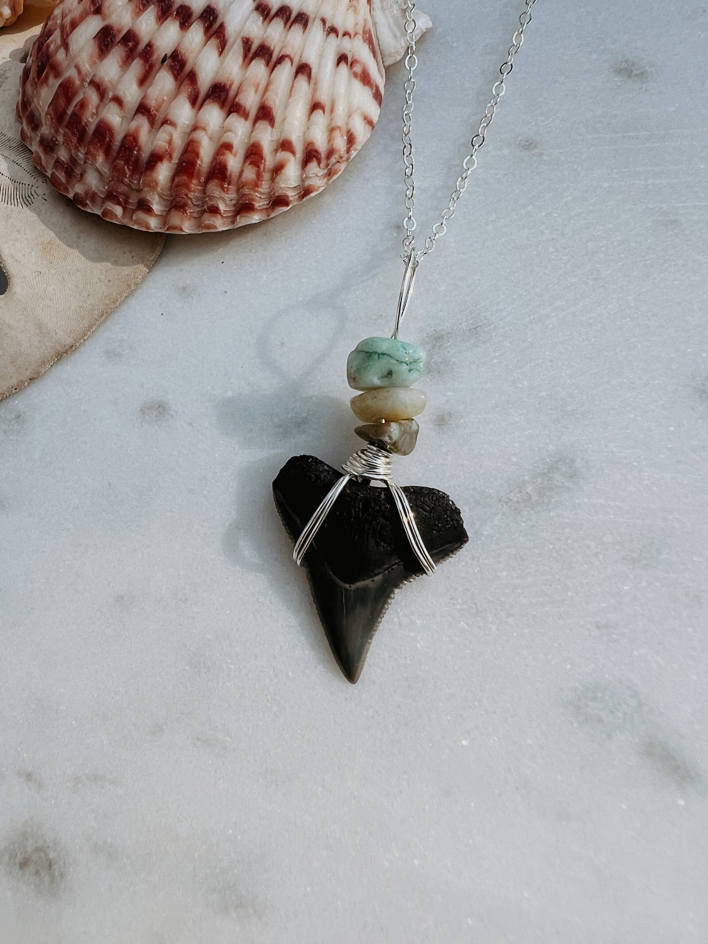 Drifter - Bull Shark Tooth + Gemstones