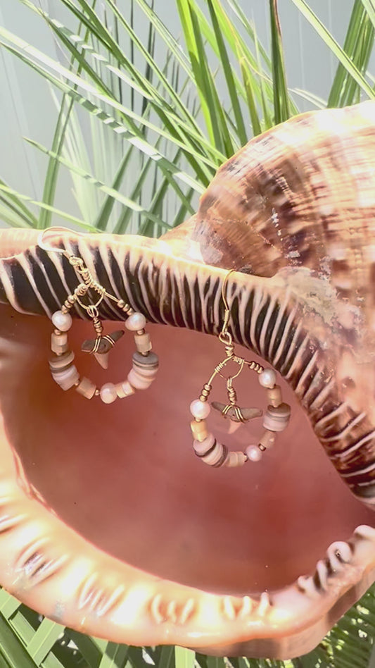 Dunes - Unique Shark Tooth Earrings