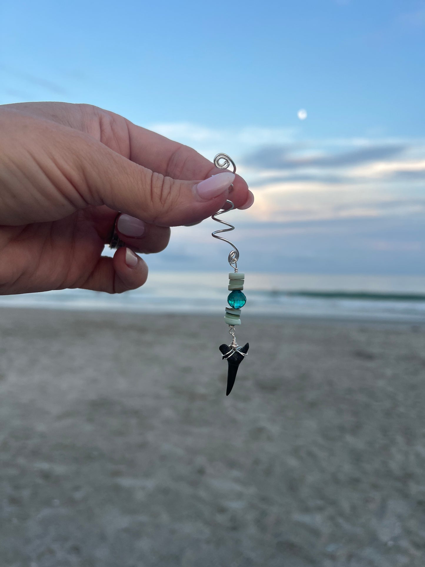 COASTal Hair Charms-  Shark teeth, shells, and ocean inspired hair, swim, clothing, and bag accessories