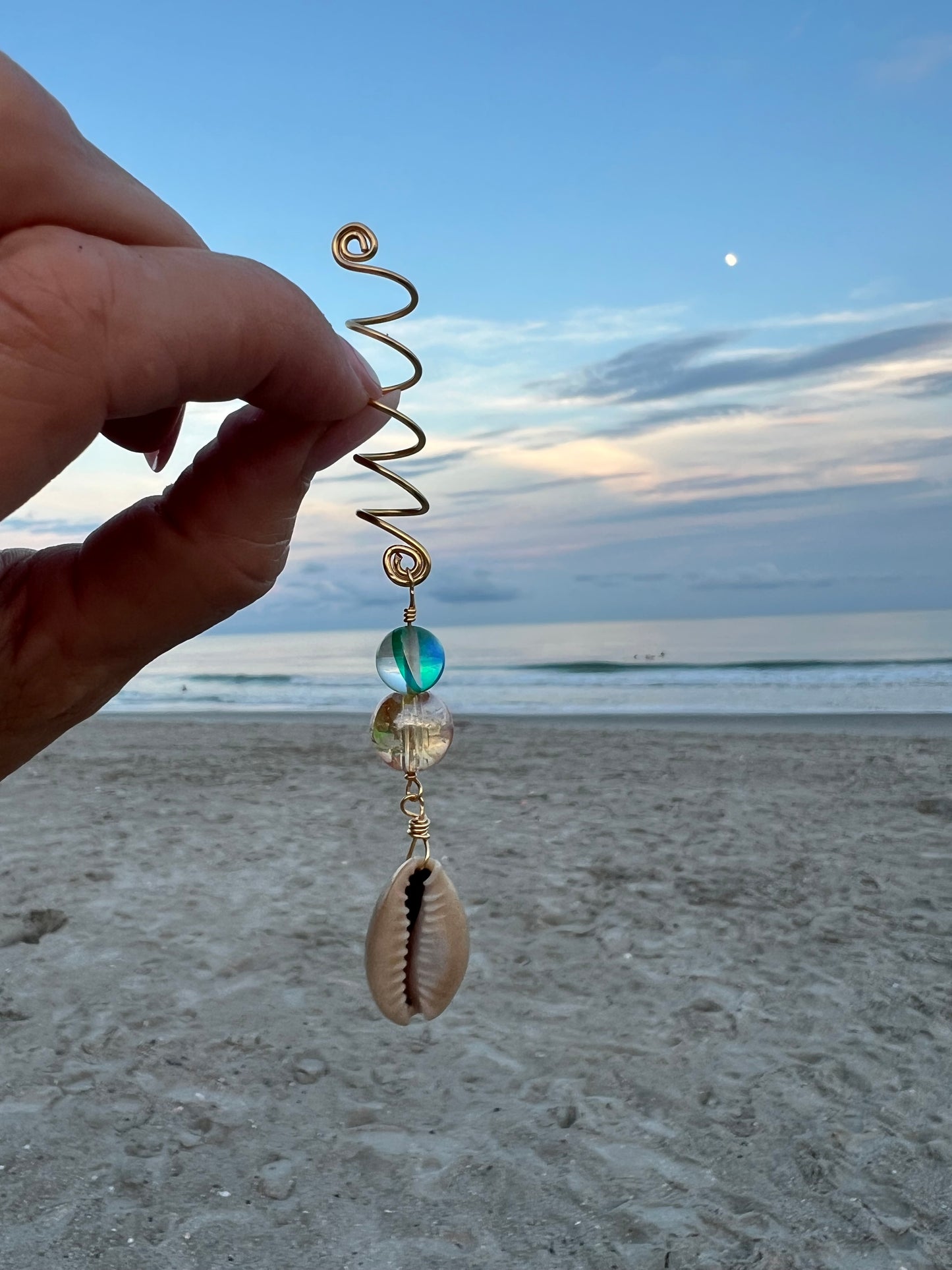 COASTal Hair Charms-  Shark teeth, shells, and ocean inspired hair, swim, clothing, and bag accessories