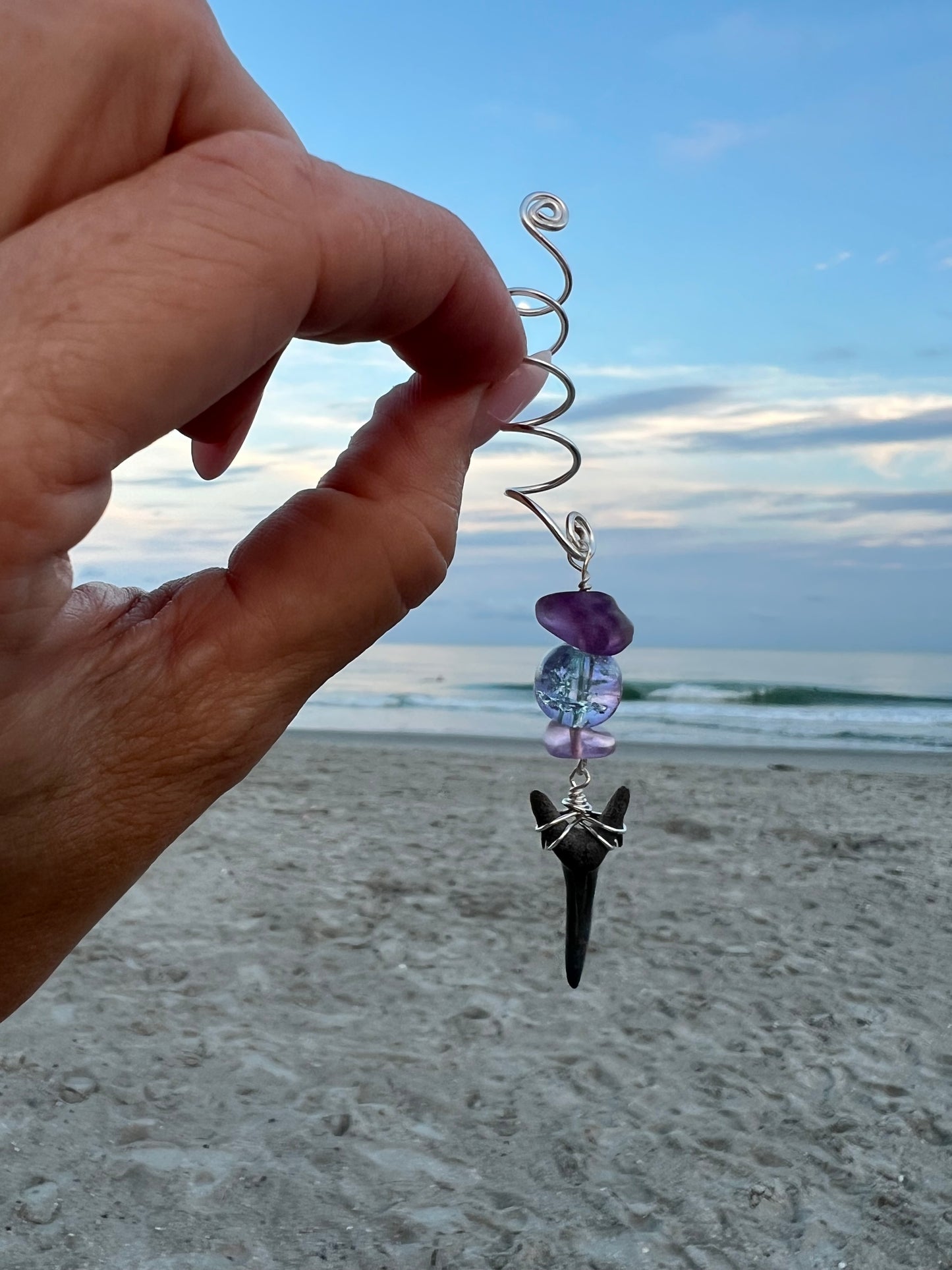 COASTal Hair Charms-  Shark teeth, shells, and ocean inspired hair, swim, clothing, and bag accessories
