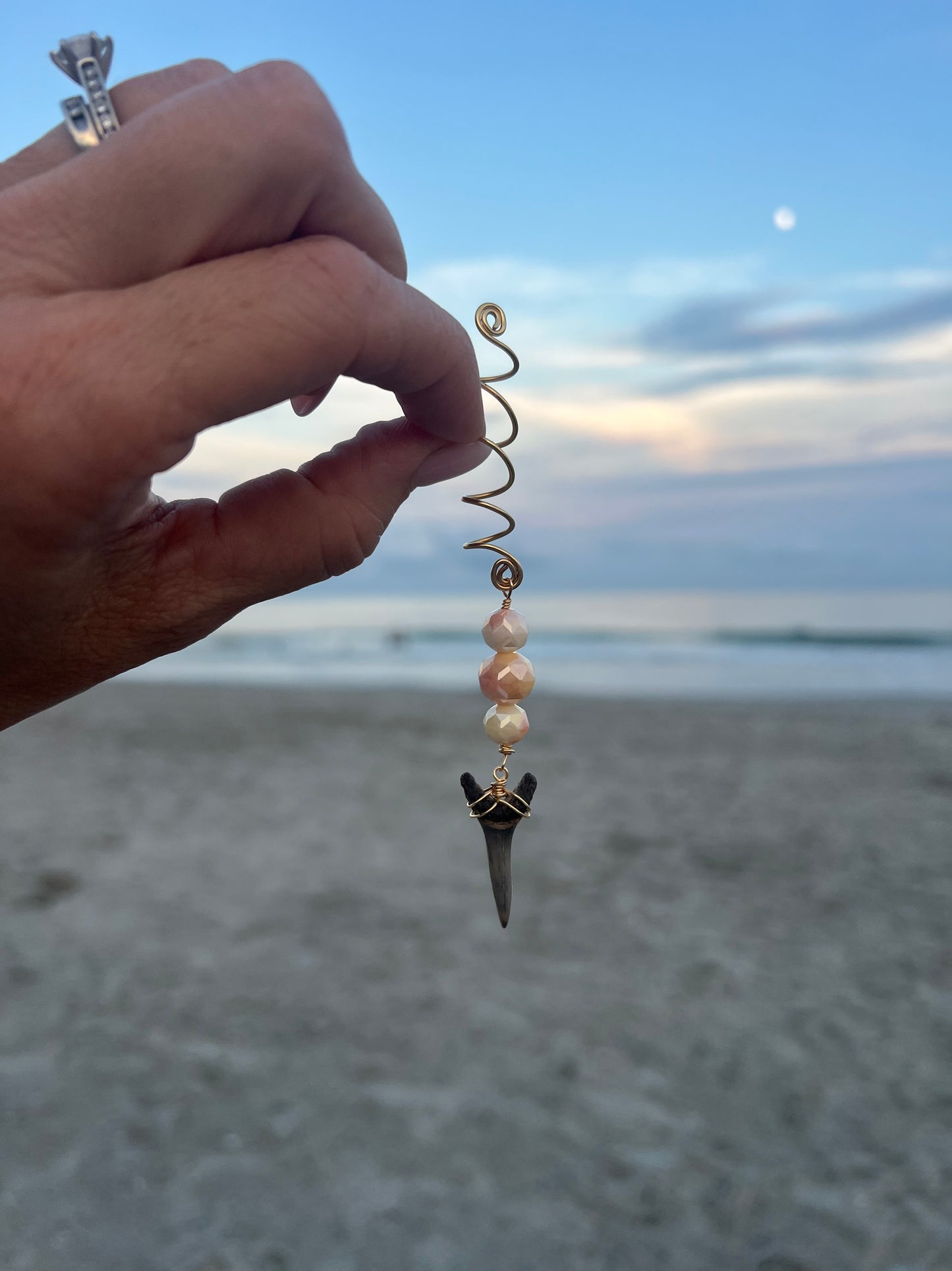 COASTal Hair Charms-  Shark teeth, shells, and ocean inspired hair, swim, clothing, and bag accessories