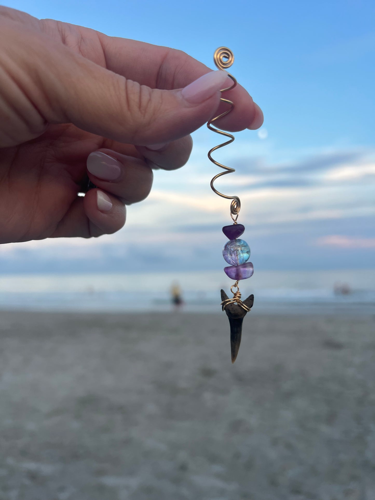 COASTal Hair Charms-  Shark teeth, shells, and ocean inspired hair, swim, clothing, and bag accessories