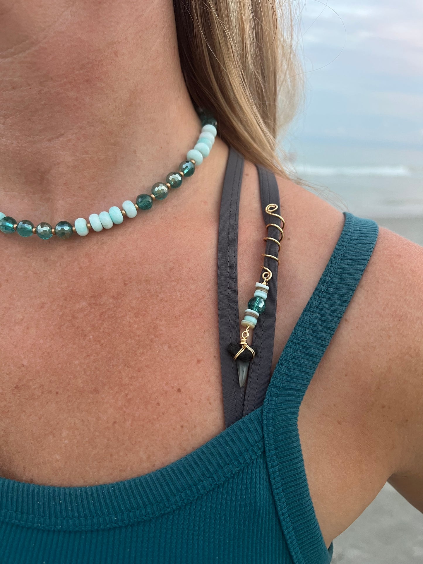 COASTal Hair Charms-  Shark teeth, shells, and ocean inspired hair, swim, clothing, and bag accessories