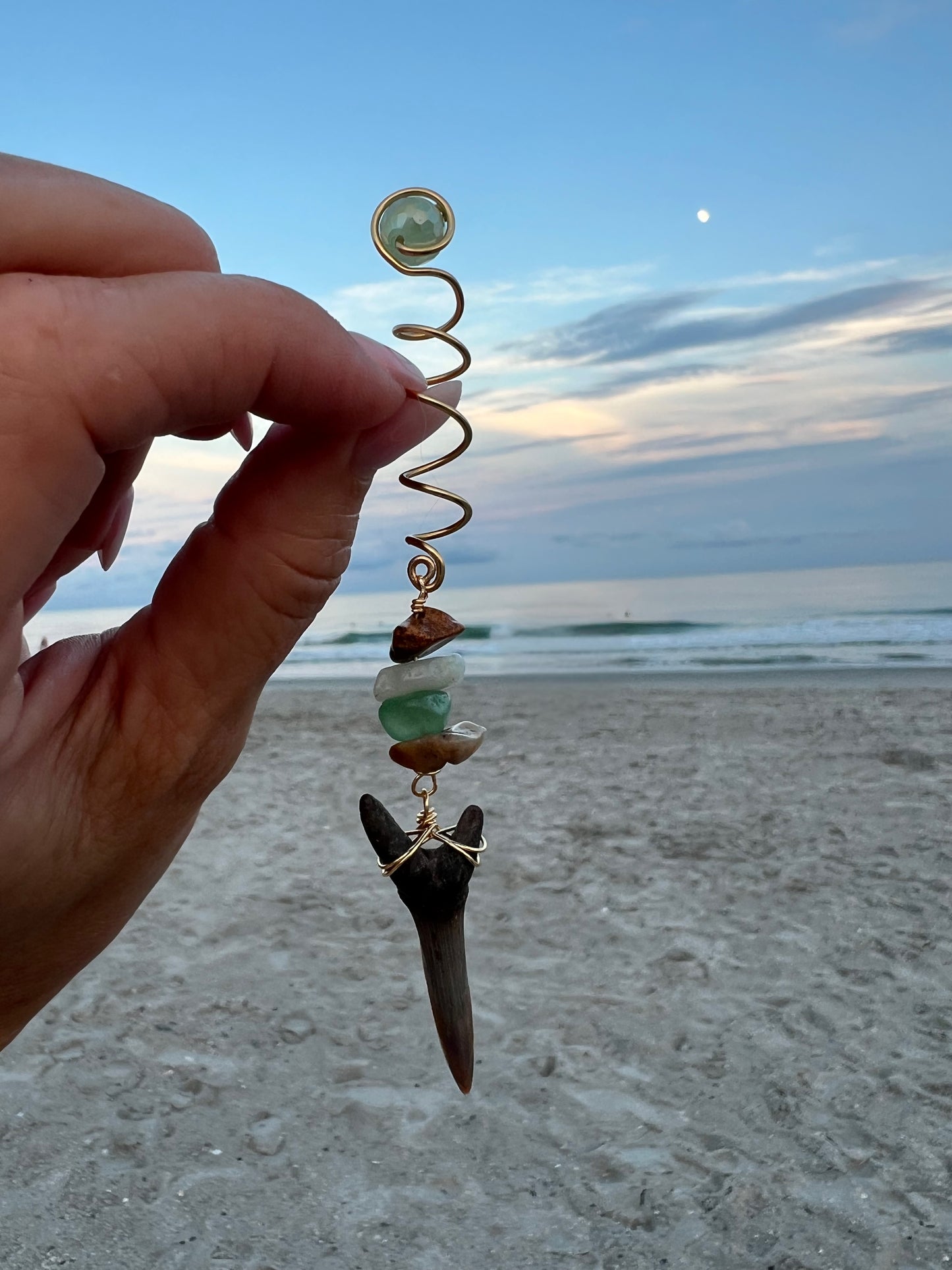 COASTal Hair Charms-  Shark teeth, shells, and ocean inspired hair, swim, clothing, and bag accessories