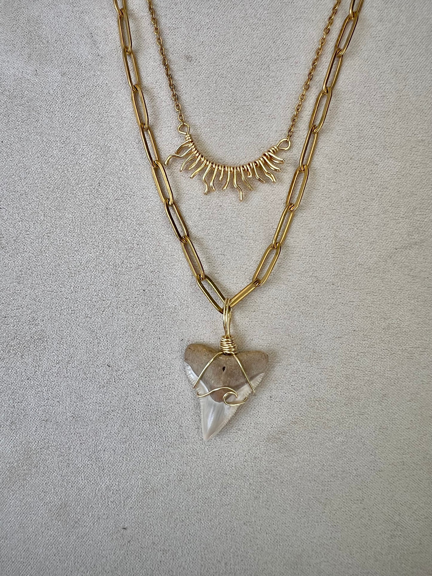 Coastal Glow: Sun Shaped Wire- Stackable Necklace