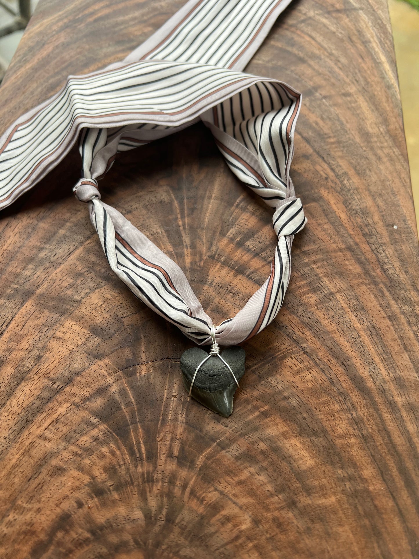 Black Crow scarf necklace